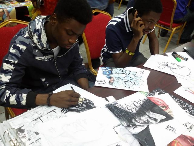 So I am at the Lagos comic con. First guy I spoke to is Daniel Inniel. Daniel says he is here to 'look for sponsorship.'