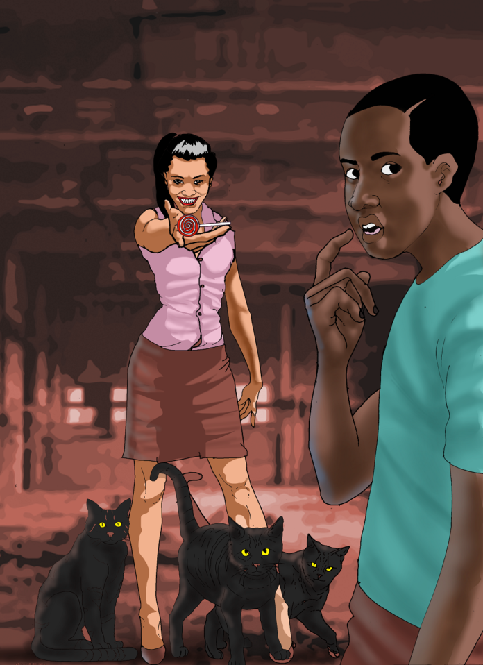 Goody Goody illustration for Omenana issue 13